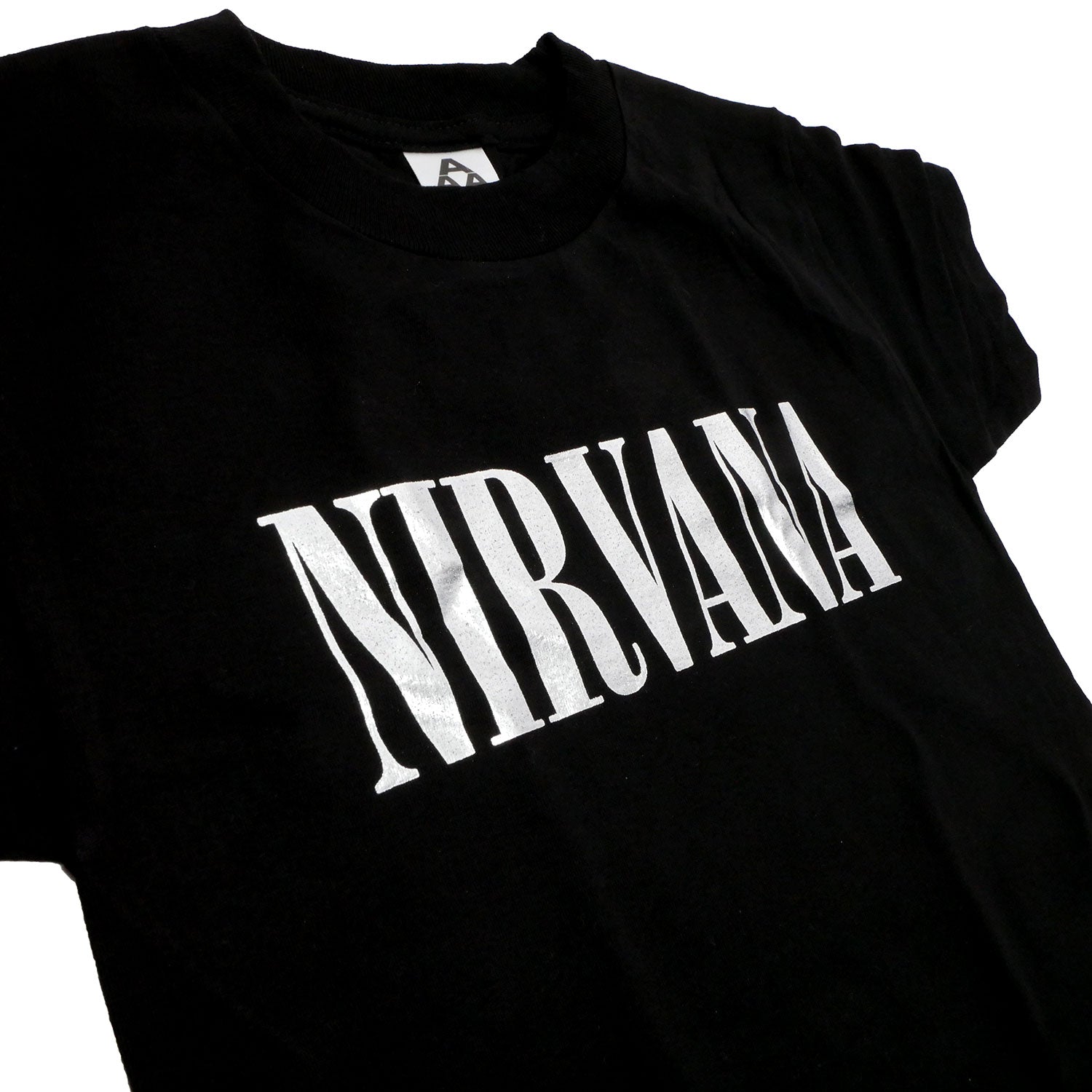Nirvana Youth Silver Foil Logo Childrens T-shirt Back