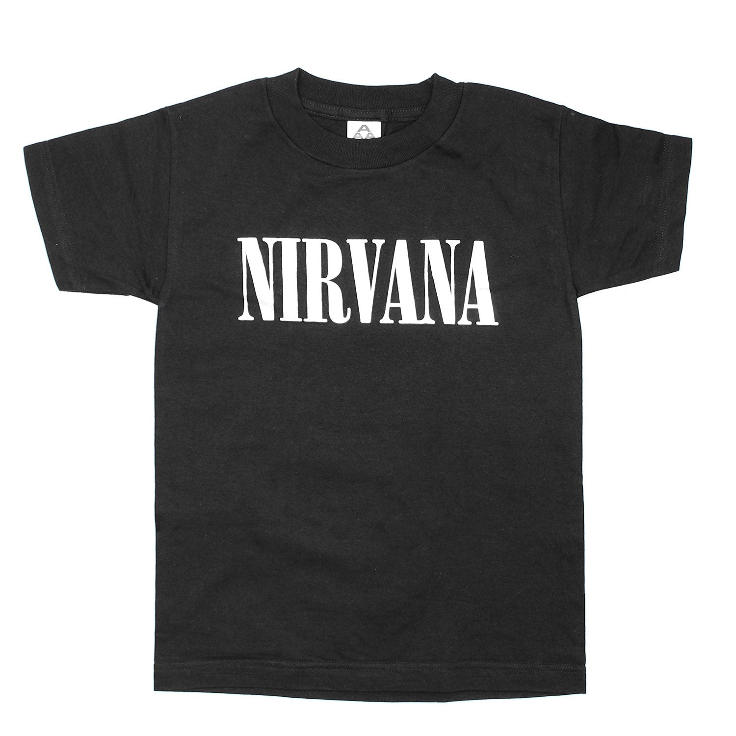 Nirvana Youth Silver Foil Logo Childrens T-shirt Front