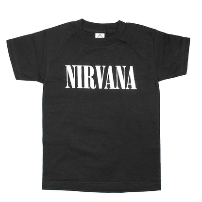Nirvana Youth Silver Foil Logo Childrens T-shirt Front