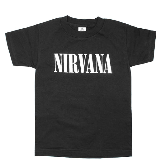 Nirvana Youth Silver Foil Logo Childrens T-shirt Front