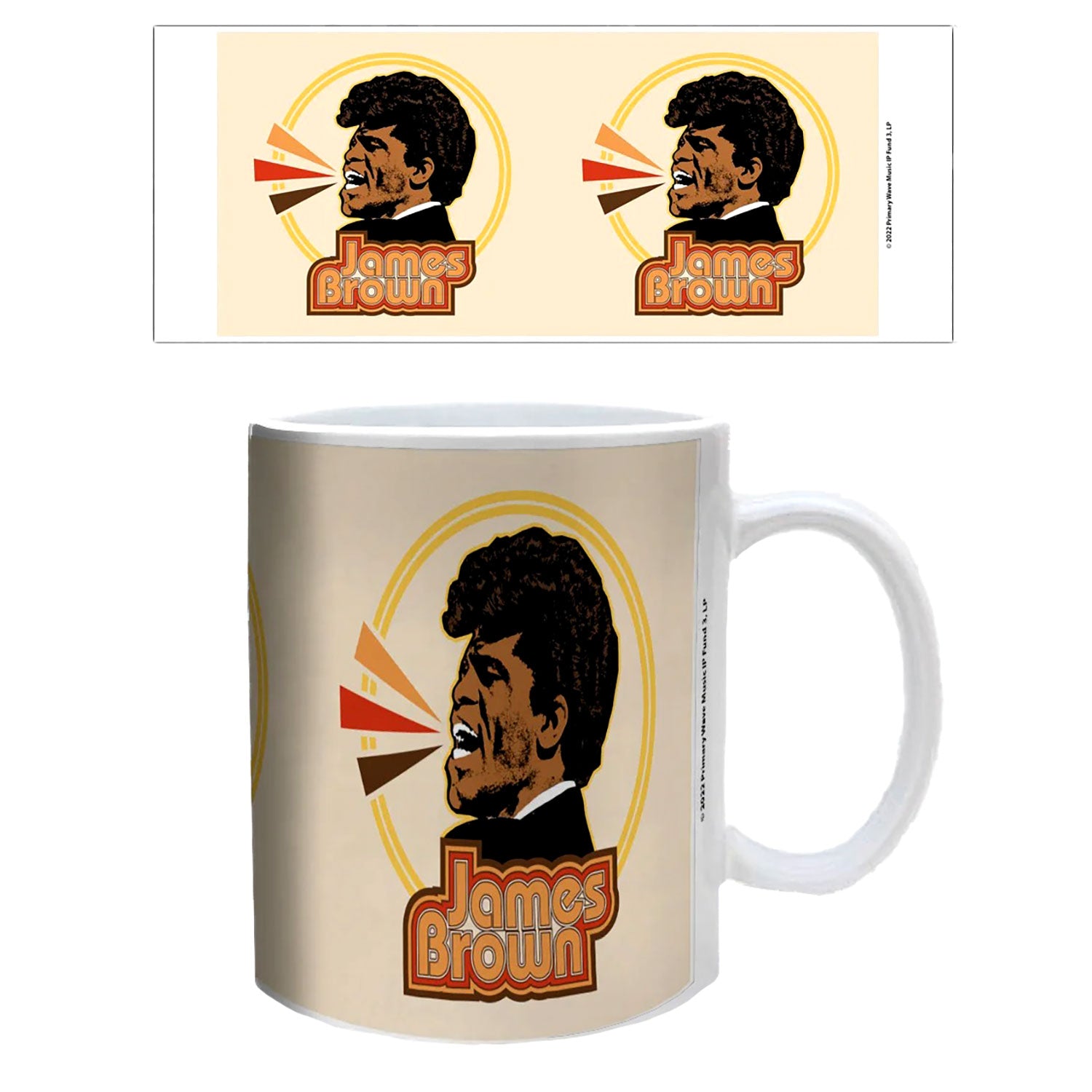 James Brown Text and Power Coffee Mug Front