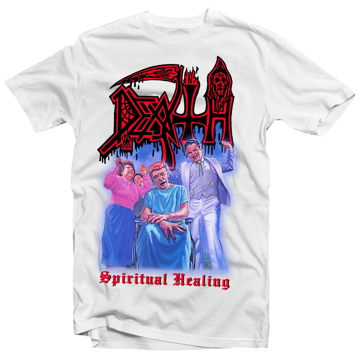 Death Spiritual Healing (White) T-shirt Front
