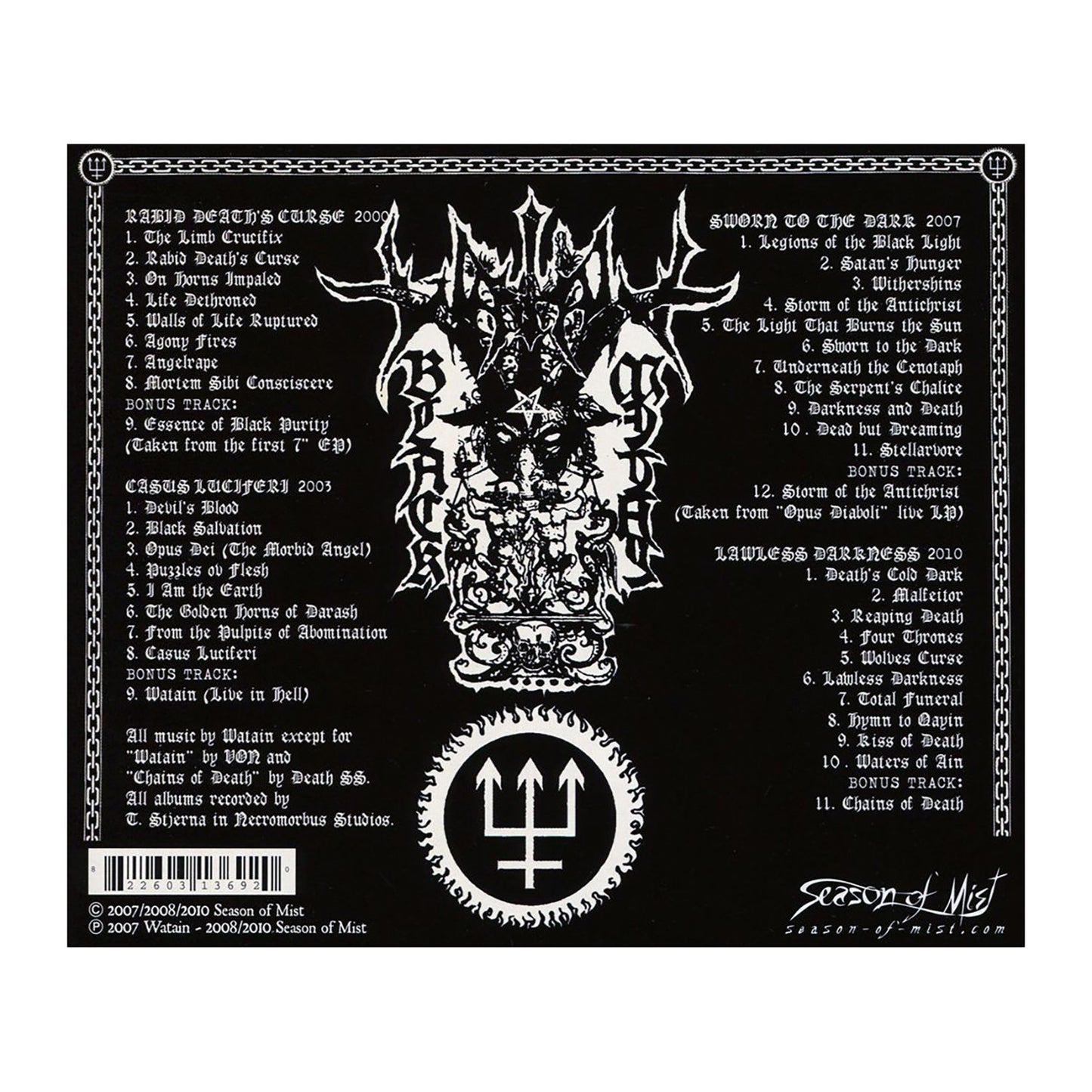 Satanic Deathnoise From The Beyond Compact Disc - 4 CD Box Set CD