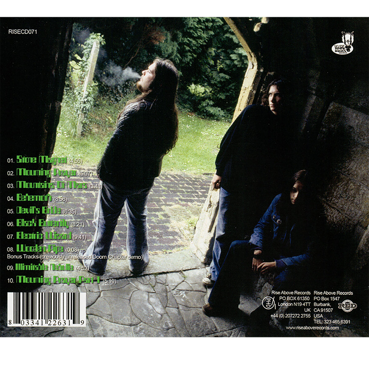 Electric Wizard Compact Disc CD Back