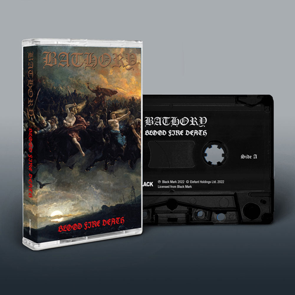 Bathory Blood Fire Death Music Cassette Cassette Tape Front