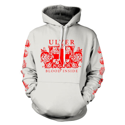 Ulver Blood Inside (white) Hooded Sweatshirt Front