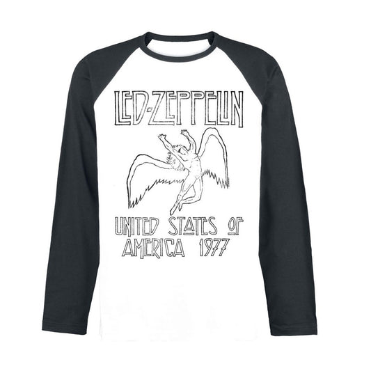 Led Zeppelin Usa 77 Baseball Jersey Front