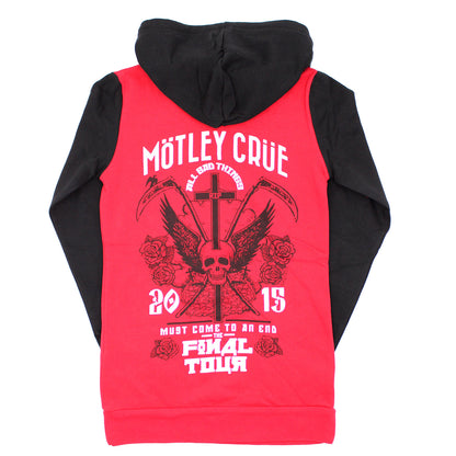 Motley Crue Tattoo Junior Hooded Fleece Girls Jr Hooded Sweatshirt Back