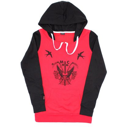 Motley Crue Tattoo Junior Hooded Fleece Girls Jr Hooded Sweatshirt Front