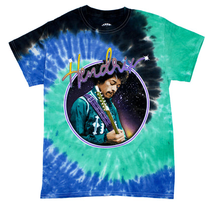 Jimi Hendrix Hendrix Circle Tie Dye T-shirt Front