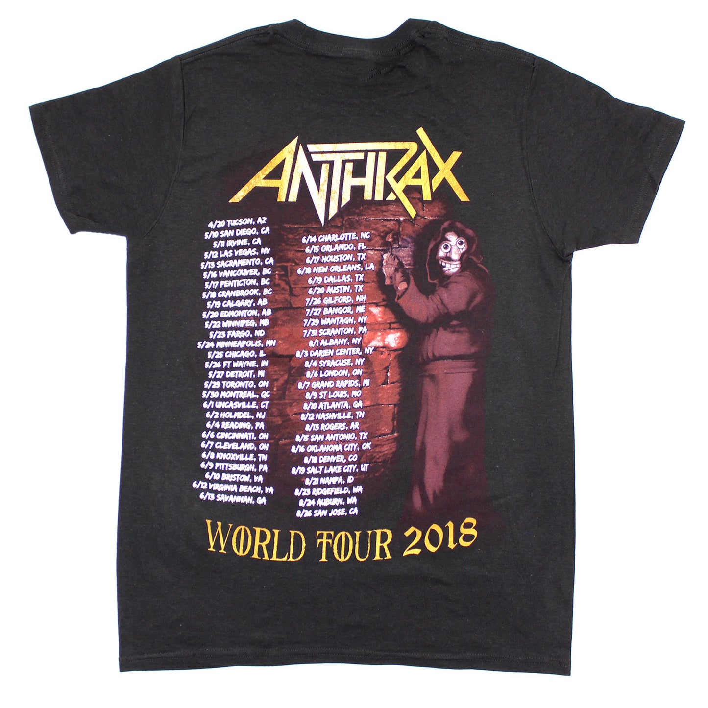 Anthrax Bloody Wings 2018 Tour Tee (T-SJ) T-shirt Back