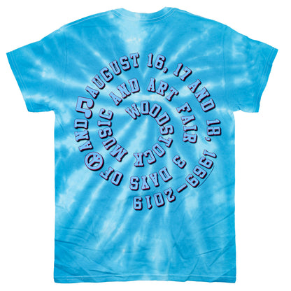 Woodstock Blue Tie Dye T-shirt Back