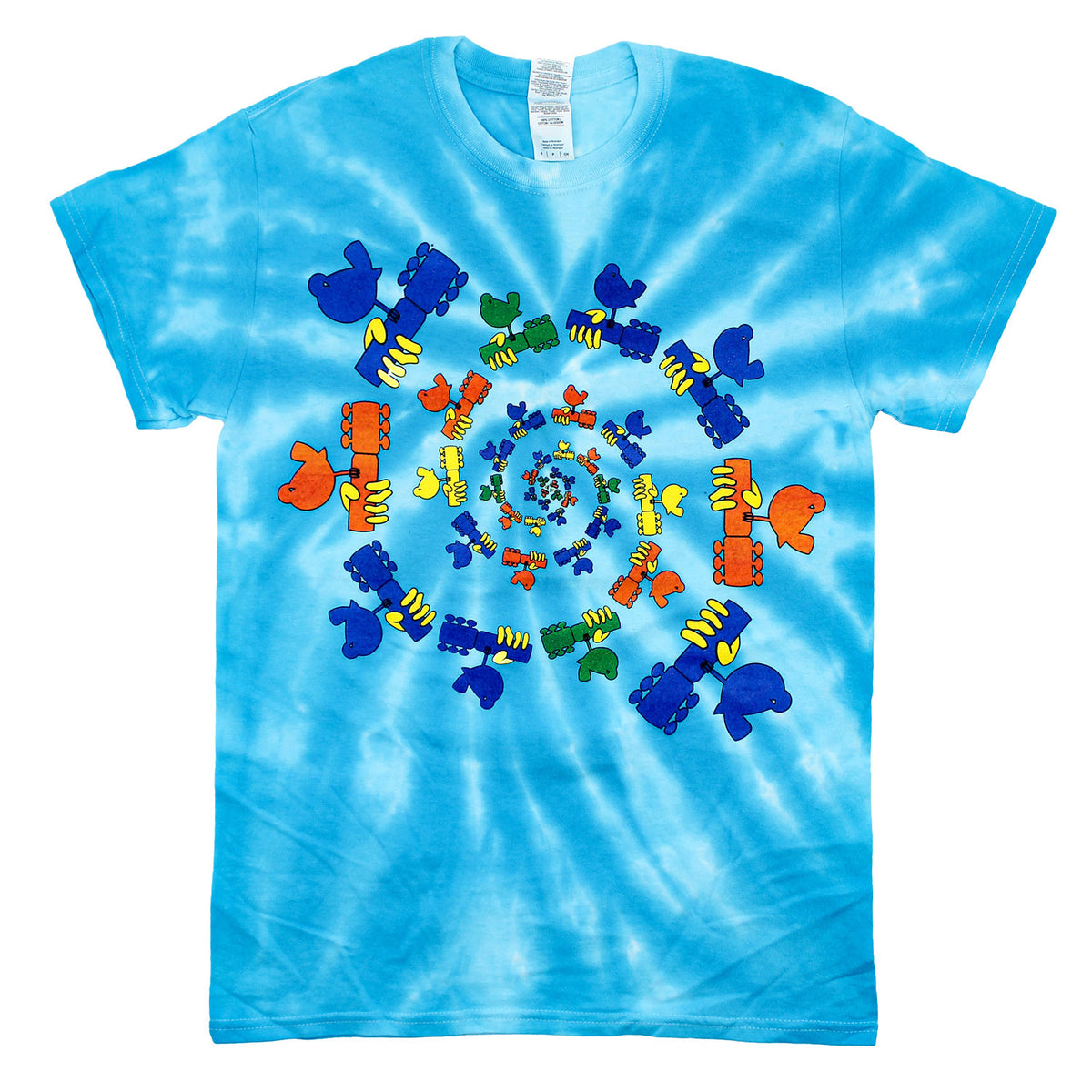 Woodstock Blue Tie Dye T-shirt Front