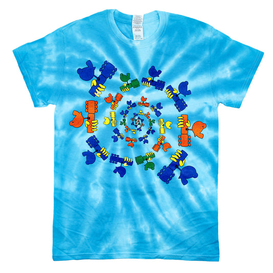 Woodstock Blue Tie Dye T-shirt Front