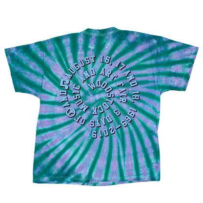 Woodstock Green & Purple Tie Dye T-shirt Back