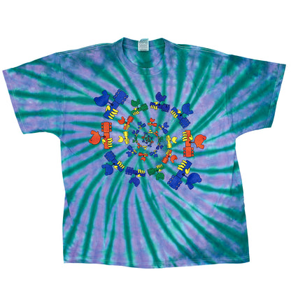 Woodstock Green & Purple Tie Dye T-shirt Front