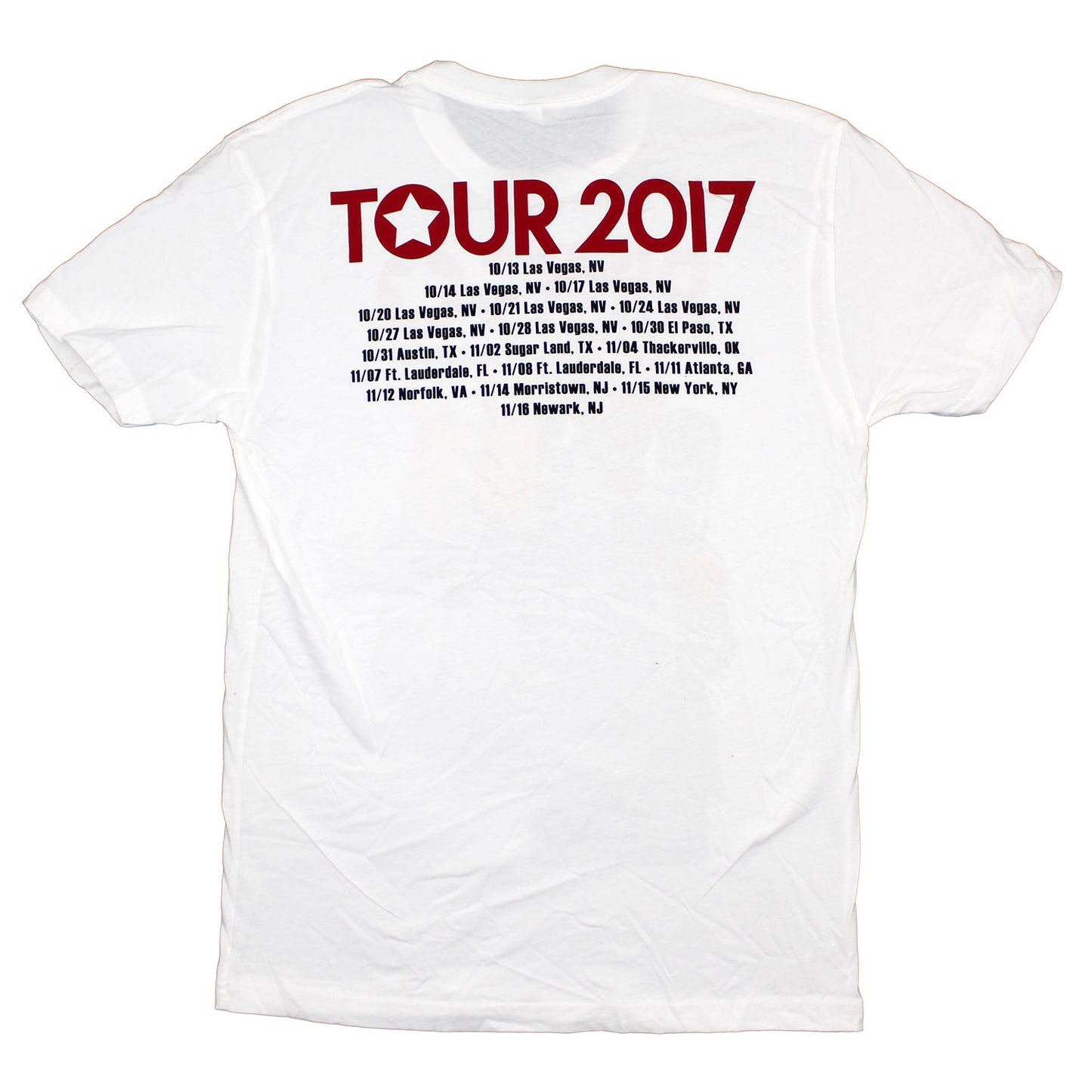 Ringo Starr Triple Image 2017 Fall Tour Tee T-shirt Back