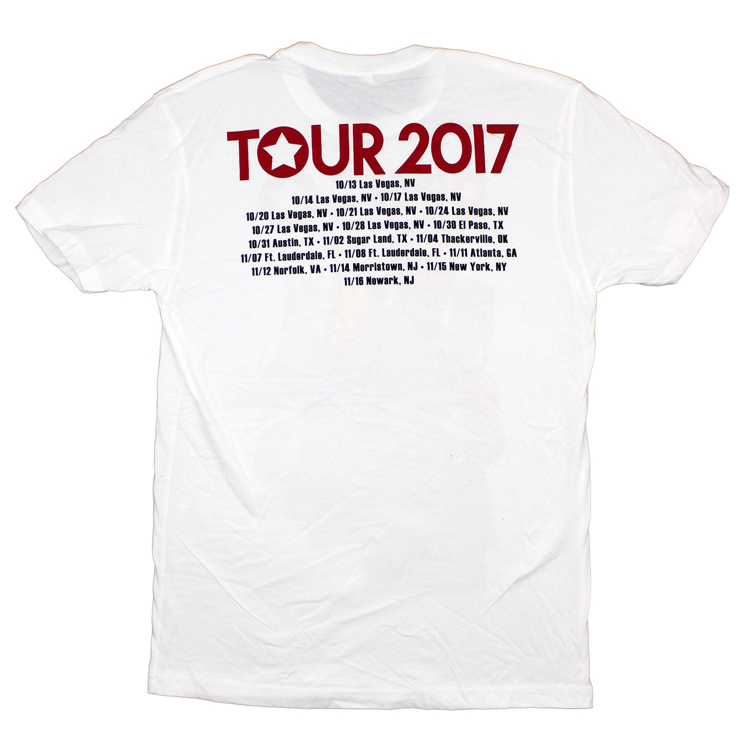Ringo Starr Triple Image 2017 Fall Tour Tee T-shirt Back