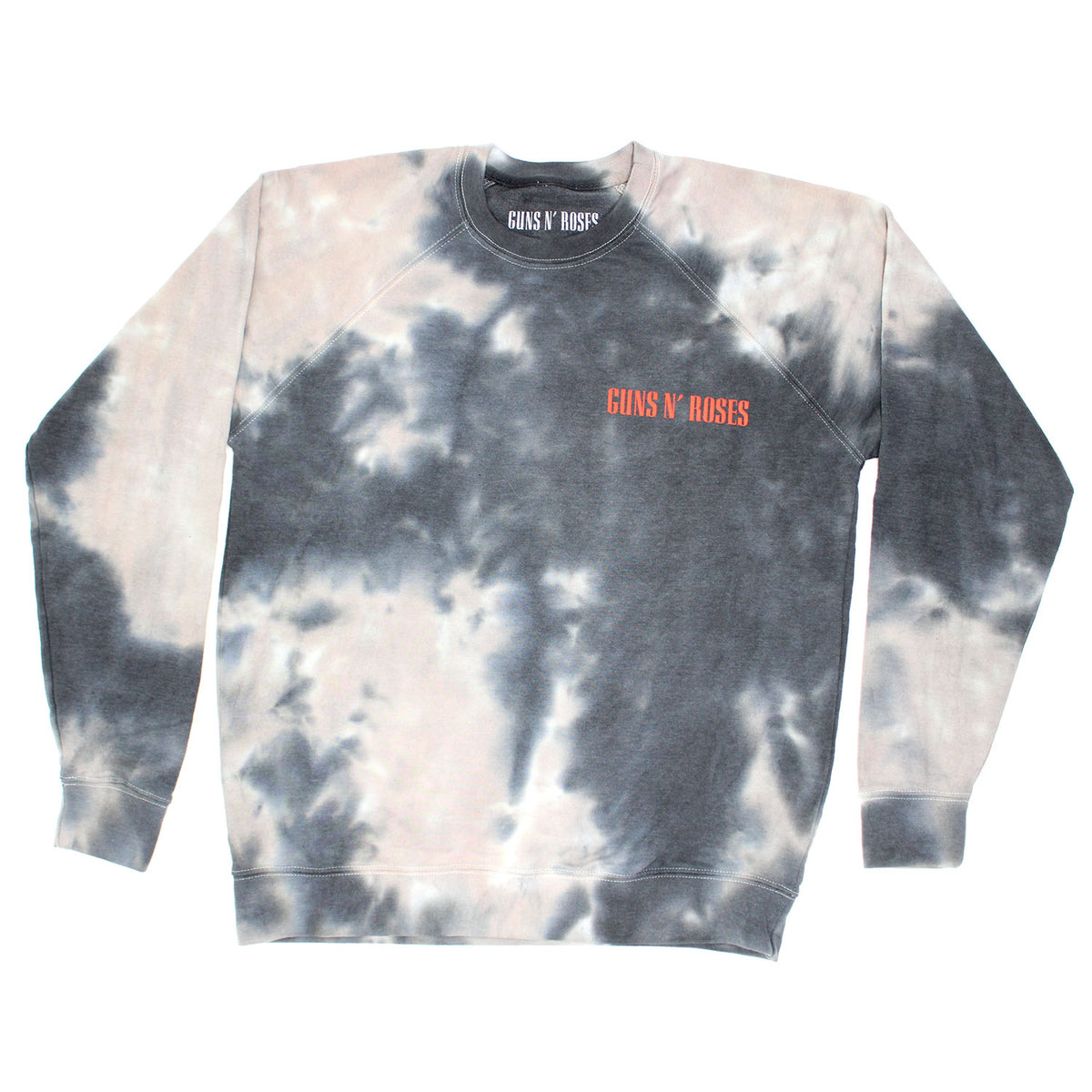 Guns N Roses Skeleton With Pistols One Of A Kind Tie Dye Sweatshirt Sweatshirt Front