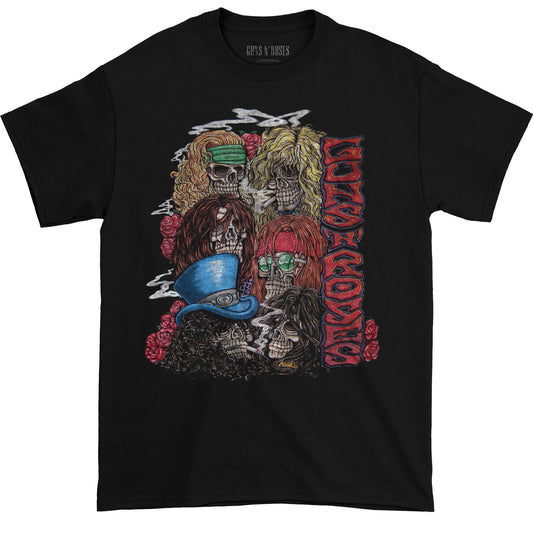 Guns N Roses Stacked Skulls Tee T-shirt Front