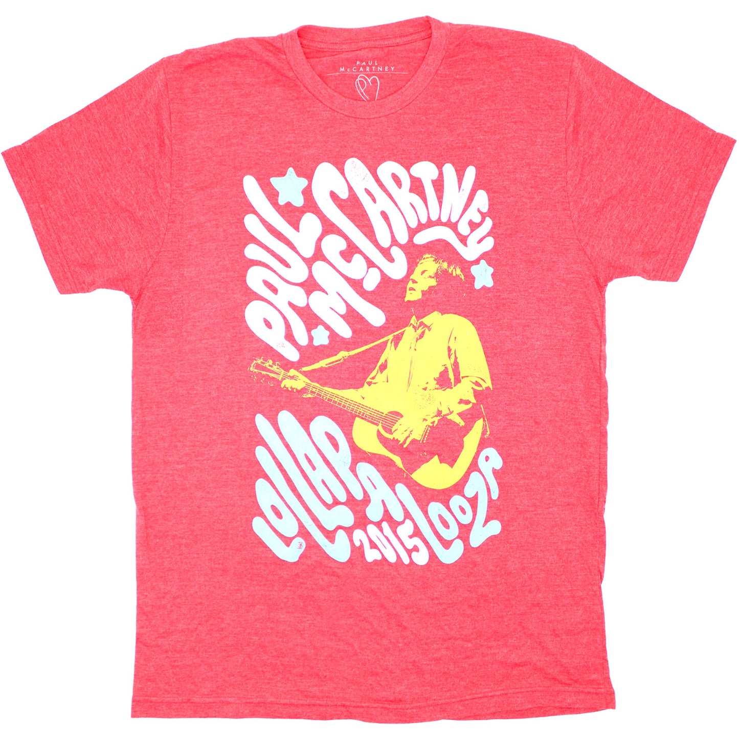 2015 Lollapalooza on Red Tee Slim Fit T-shirt