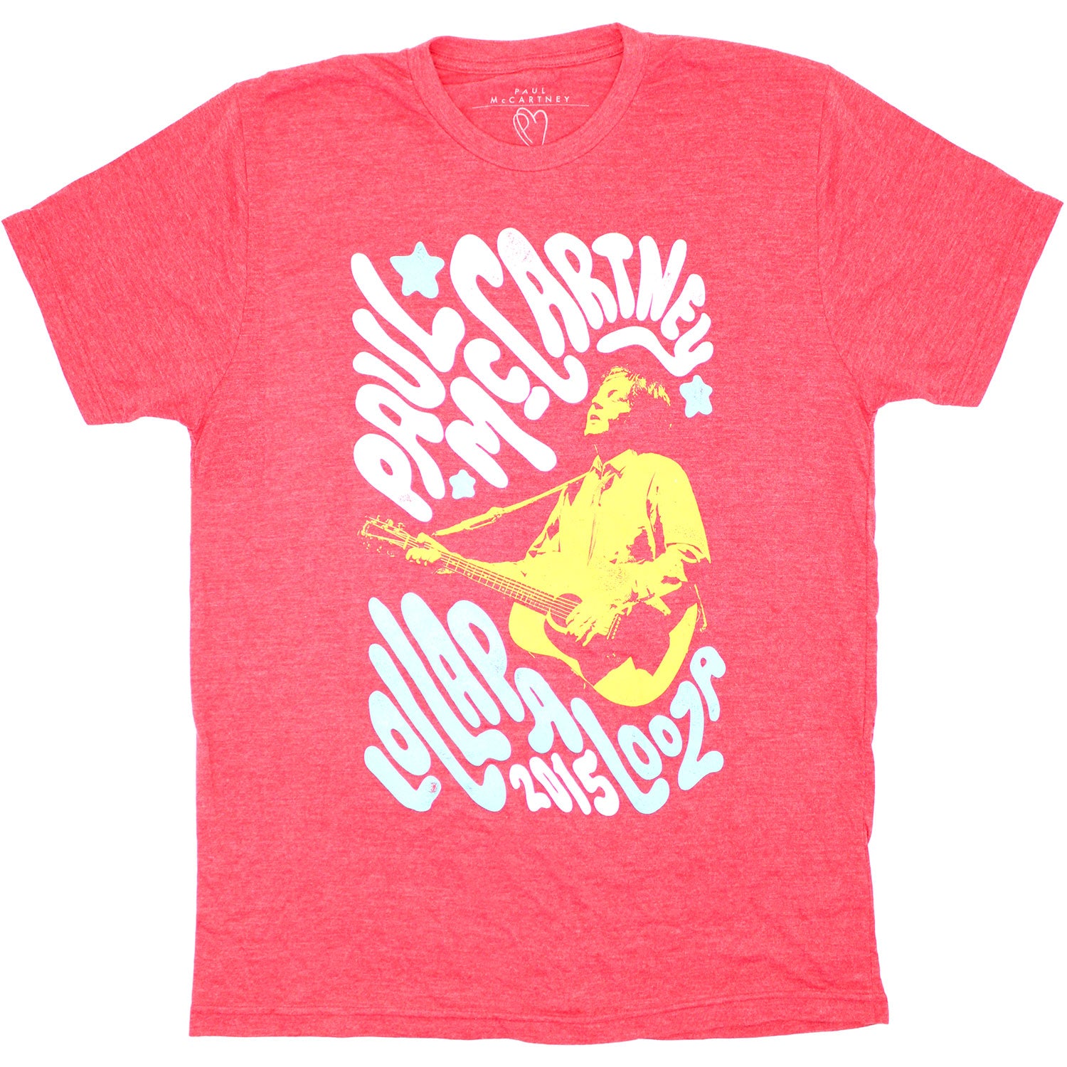 2015 Lollapalooza on Red Tee Slim Fit T-shirt