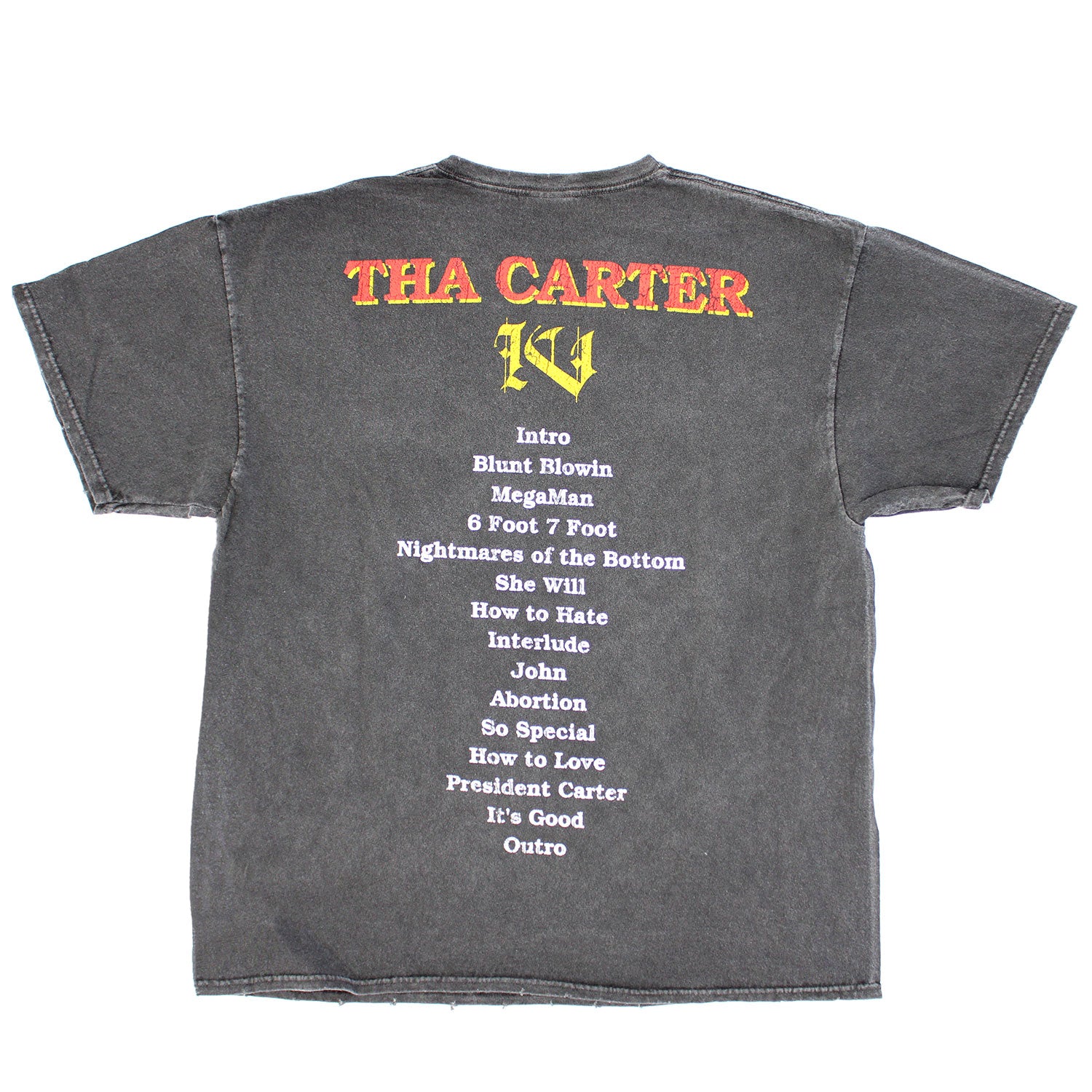 Lil Wayne Tha Carter IV Ragged Edge Oversized Vintage T-shirt Back