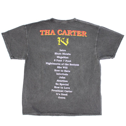 Lil Wayne Tha Carter IV Ragged Edge Oversized Vintage T-shirt Back