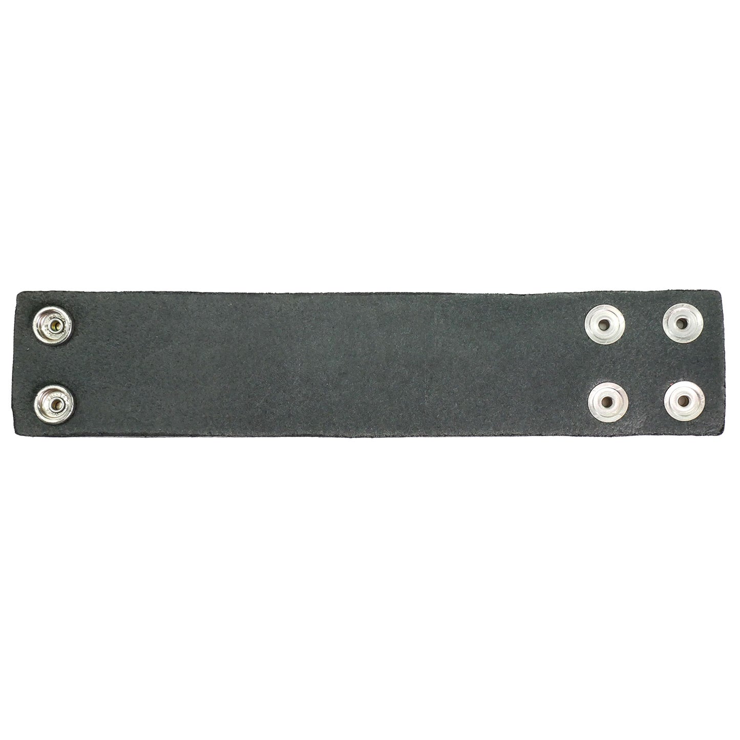 Drowning Pool Embossed Logo Leather Wristband Wristband Back