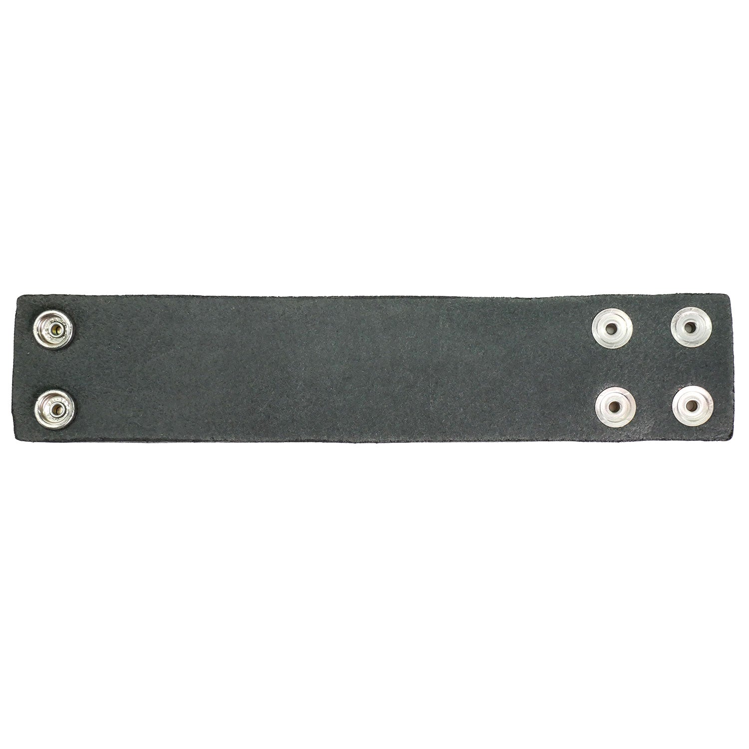 Drowning Pool Embossed Logo Leather Wristband Wristband Back