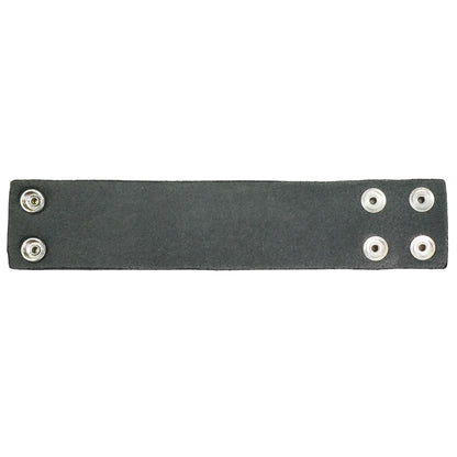 Drowning Pool Embossed Logo Leather Wristband Wristband Back