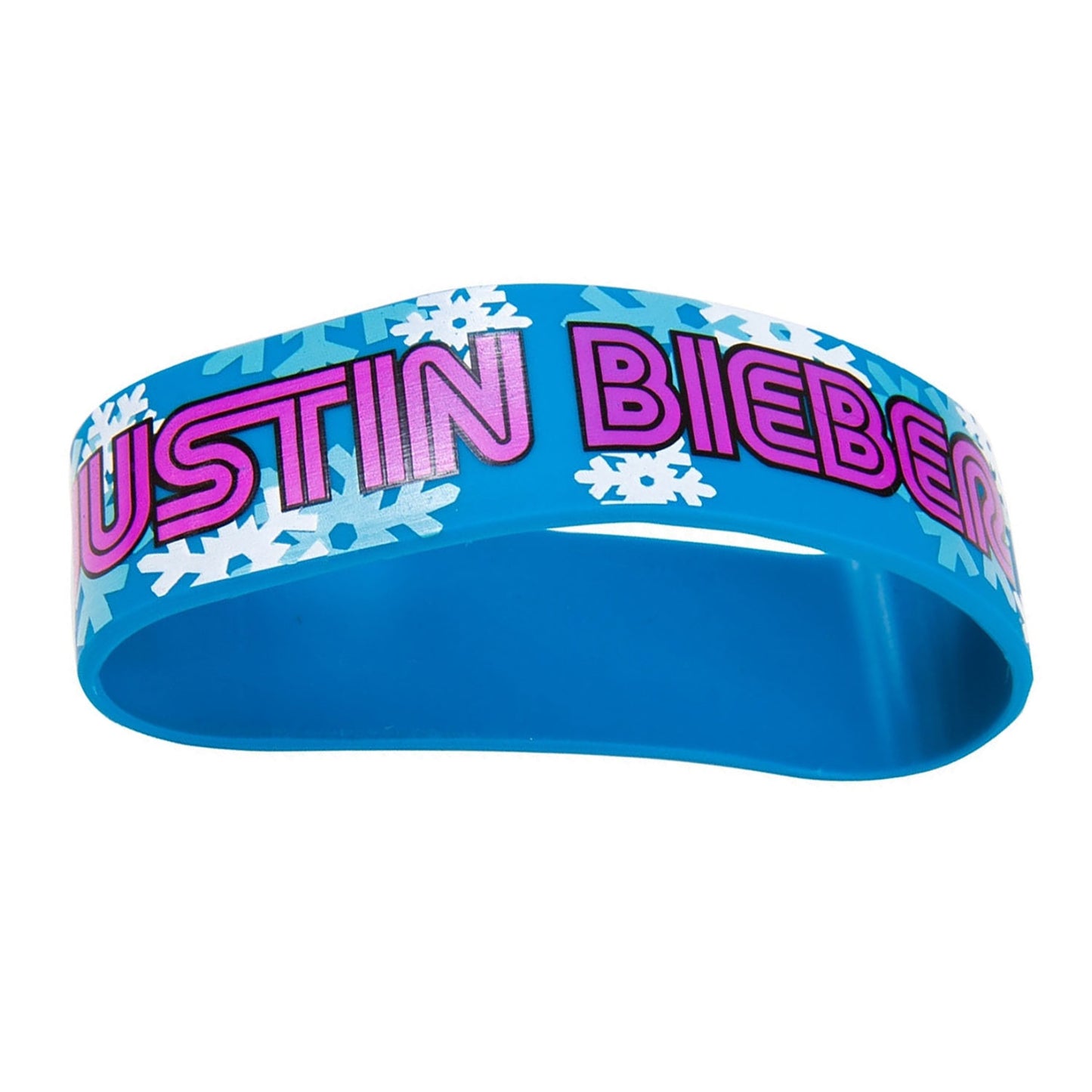 Justin Bieber Snowflakes Wristband Rubber Bracelet Front