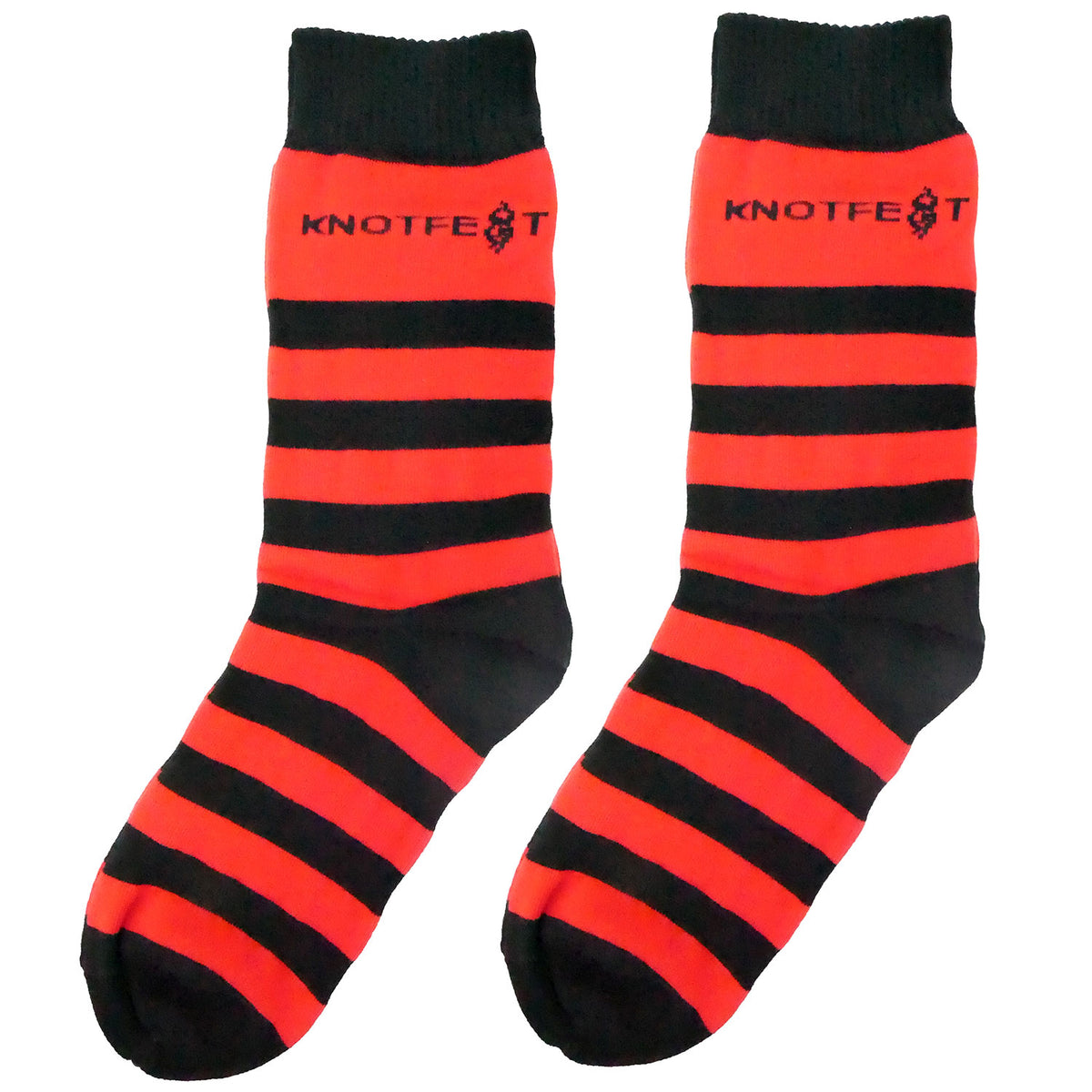 Slipknot Knotfest Red and black striped socks Socks Front