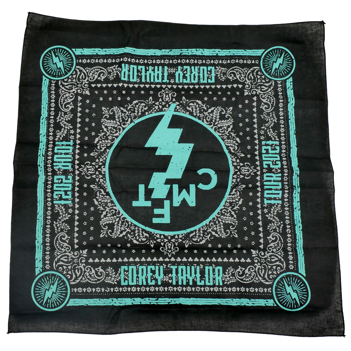 Corey Taylor CMFT Lightning Bolt Bandana Front