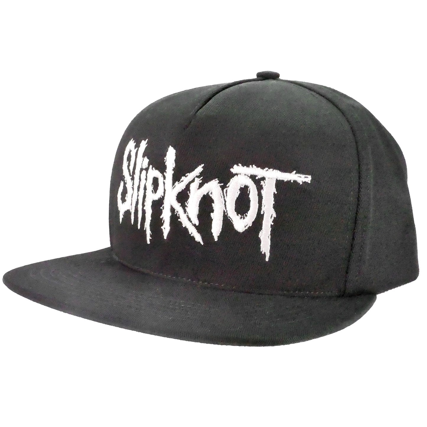 Slipknot Text Logo Black Snapback Hat Baseball Cap Front
