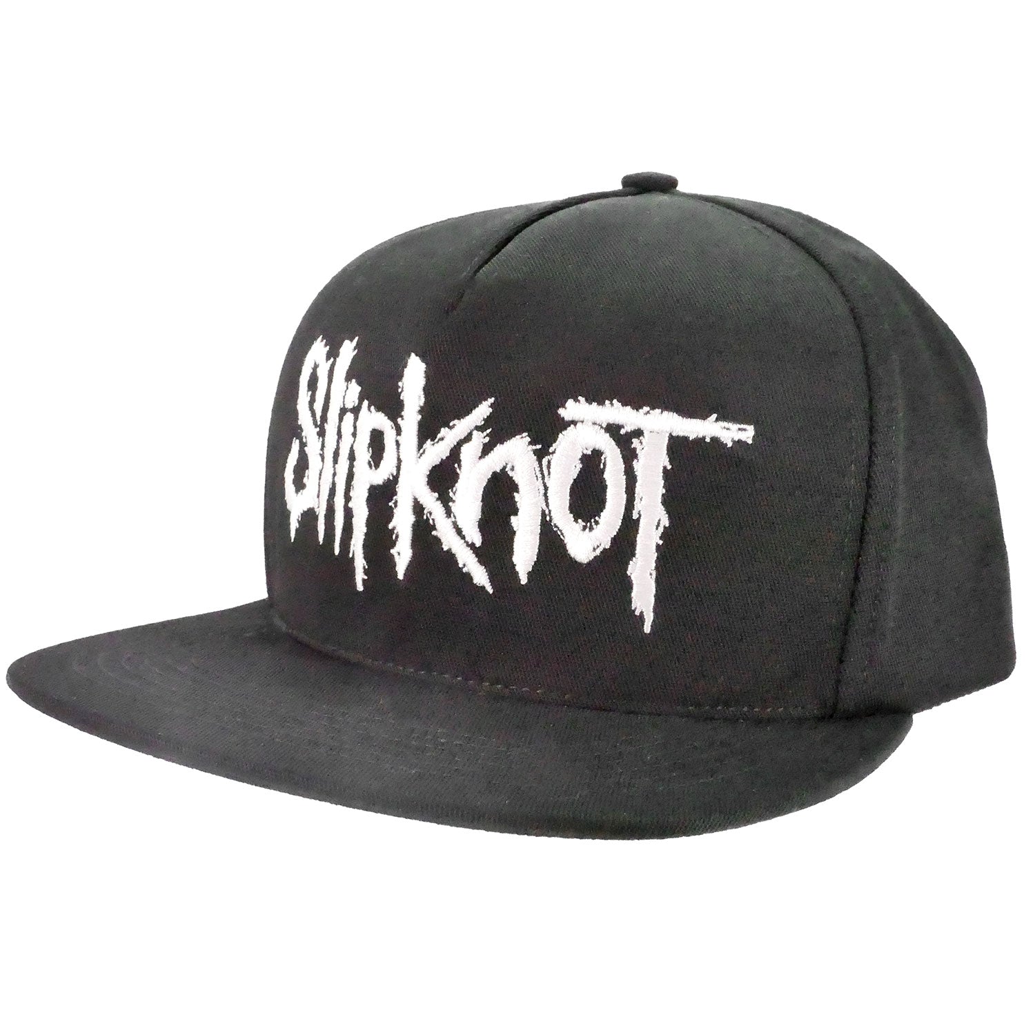 Slipknot Text Logo Black Snapback Hat Baseball Cap Front