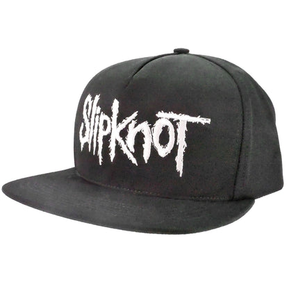 Slipknot Text Logo Black Snapback Hat Baseball Cap Front