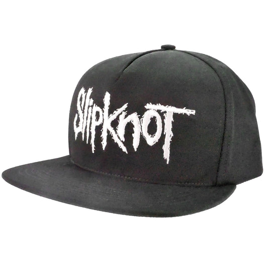 Slipknot Text Logo Black Snapback Hat Baseball Cap Front