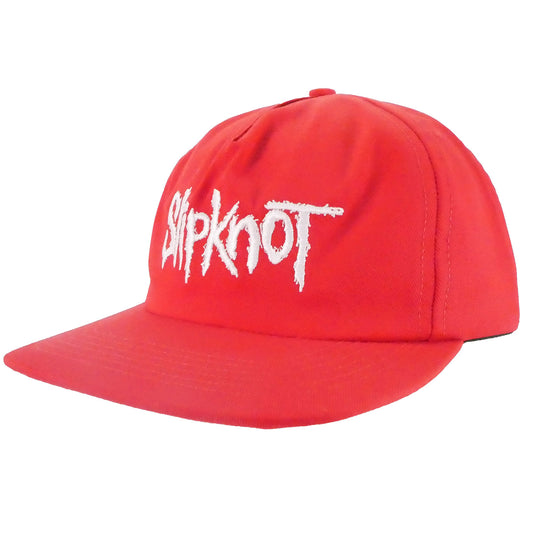 Slipknot Text Logo Red Dad Hat Baseball Cap Front
