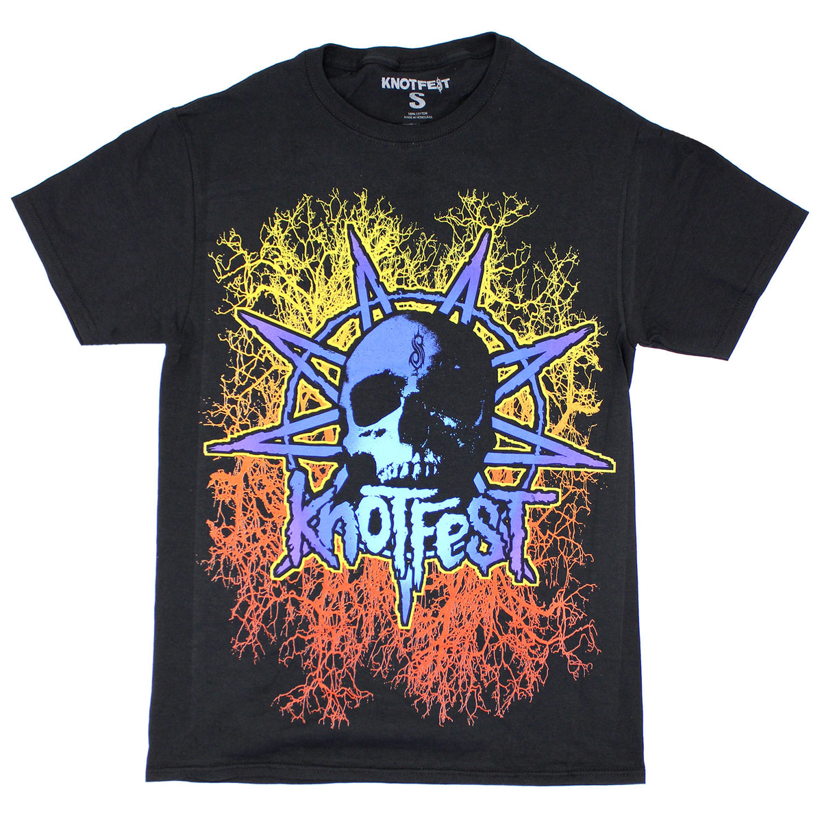 Slipknot Knotfest Finland Star Skull Trees T-shirt Front