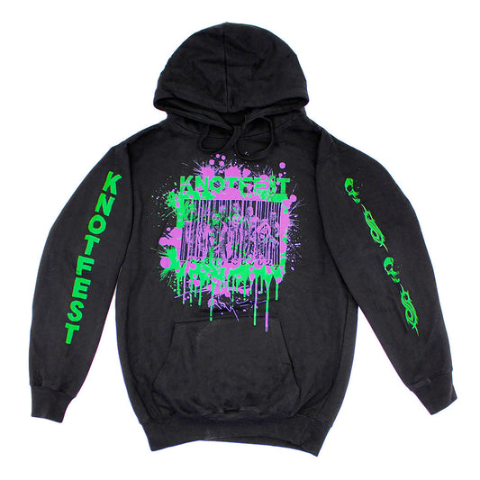 Slipknot Knotfest Barcode Splatter Hooded Sweatshirt