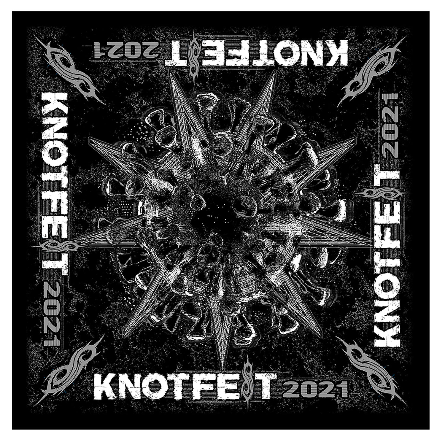 Slipknot Knotfest Roadshow Black Bandana Front