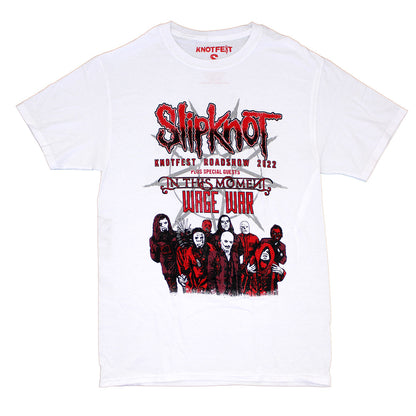Slipknot Knotfest Leg 1 Tour In White T-shirt Front