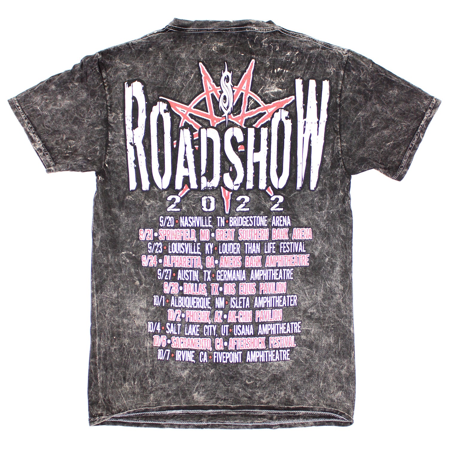 Slipknot Knotfest Leg 3 Admat Tour Mineral Wash Tie Dye T-shirt Back