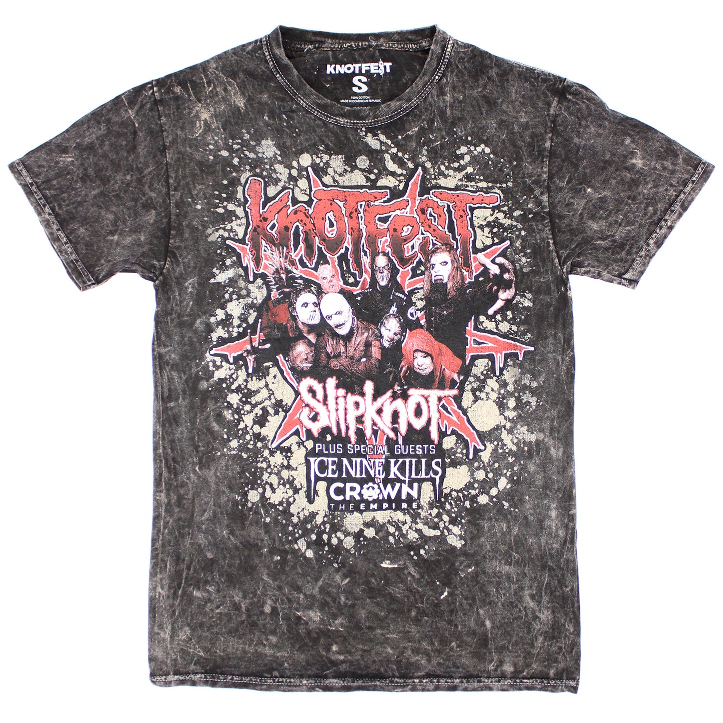 Slipknot Knotfest Leg 3 Admat Tour Mineral Wash Tie Dye T-shirt Front