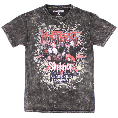 Slipknot Knotfest Leg 3 Admat Tour Mineral Wash Tie Dye T-shirt Front