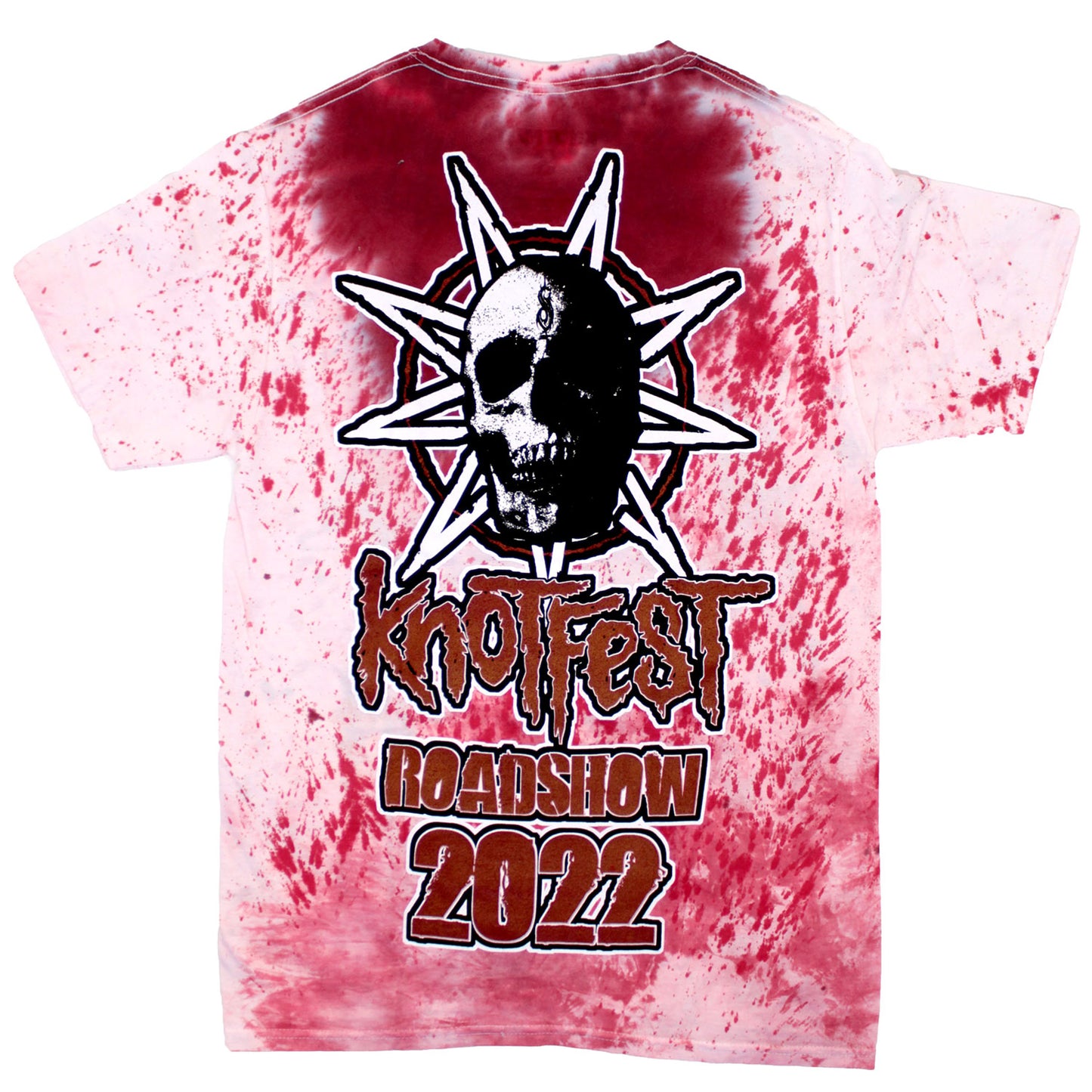 Slipknot Knotfest Leg 2 Star Skull Blood Splatter Tie Dye T-shirt Back