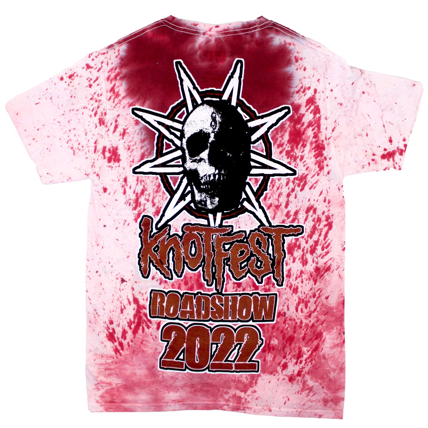 Slipknot Knotfest Leg 2 Star Skull Blood Splatter Tie Dye T-shirt Back