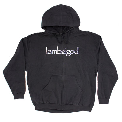 Logo With Pure American Metal Seal On Back Zippered Hooded Sweatshirt