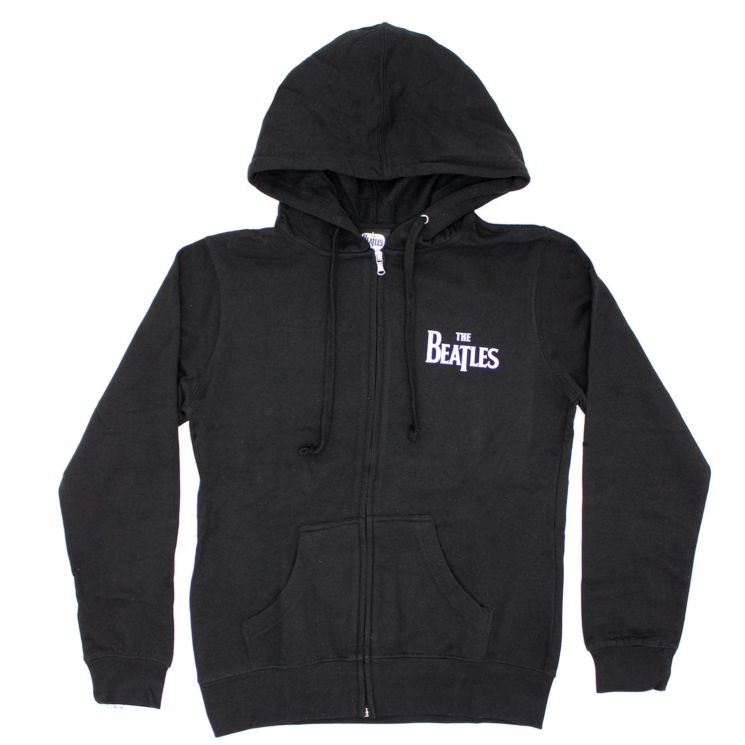Beatles Apple Back Zip Up Hooded Fleece Zippered Hooded Sweatshirt Front